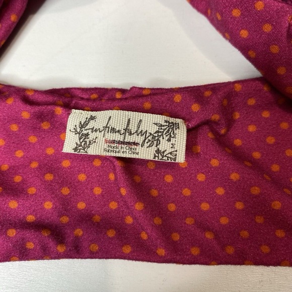 intimately free people Polka dot bralette Pink‎ And Orange Cut Out Detail Size M - Picture 10 of 12